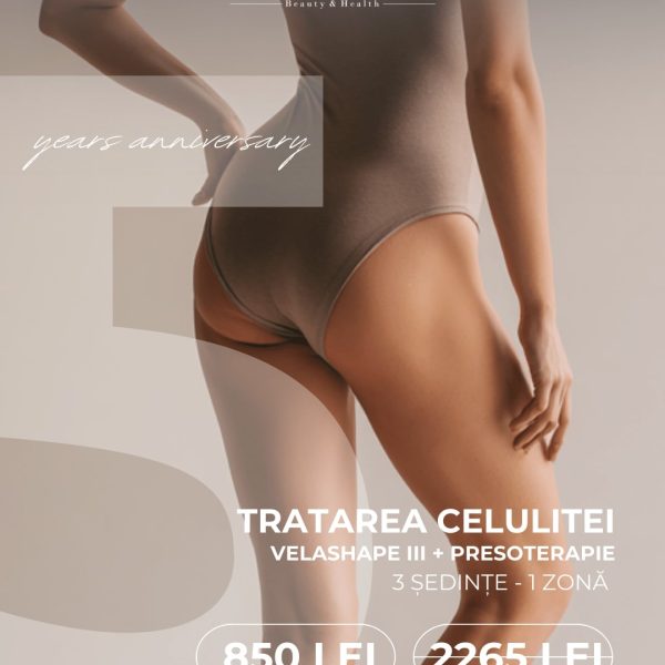 Tratarea Celulitei Velashape III + Presoterapie 3 ședințe, 1 zonă