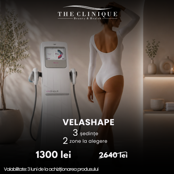 Velashape - 3 ședințe 2 zone la alegere